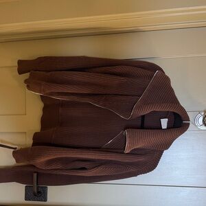 Varley Chocolate Mayville knit jacket